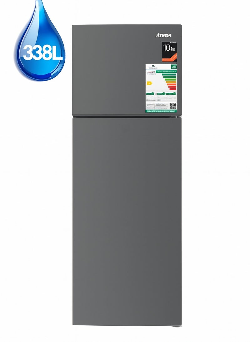 ارو ثلاجة ARROW الموفرة للطاقة ذات البابين بسعة إجمالية 338 لترًا (11.9 قدم مكعب)، أرفف زجاجية، قفل أمان ومفتاح، ضوضاء منخفضة، موفرة للطاقة، تبريد سريع RO-460RNS - Image 2