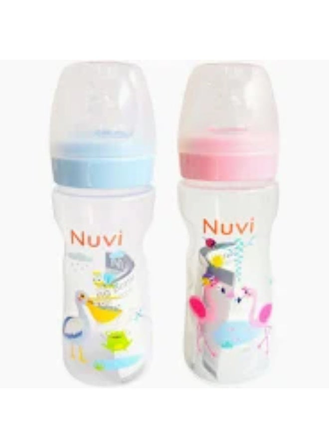 زجاجة رضاعة بلاستيكية عريضة العنق من نوفي، سعة 150 مل