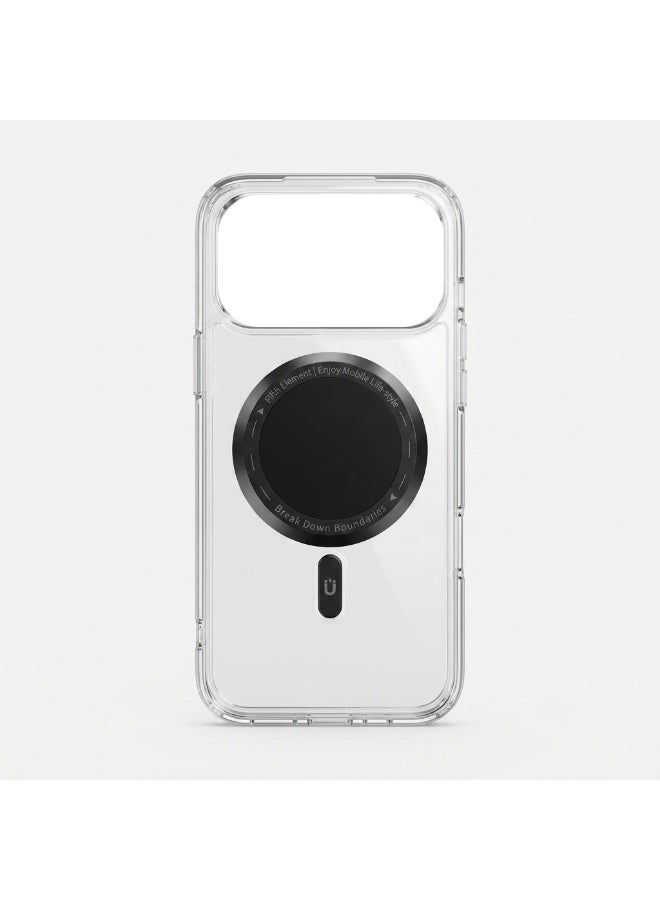 FIFTH ELEMENT LUXE  Anti-Yellowing Mirror MagSafe Case for iPhone 17 Pro, Shockproof Bumper & Reflective Back – Silver - Image 2