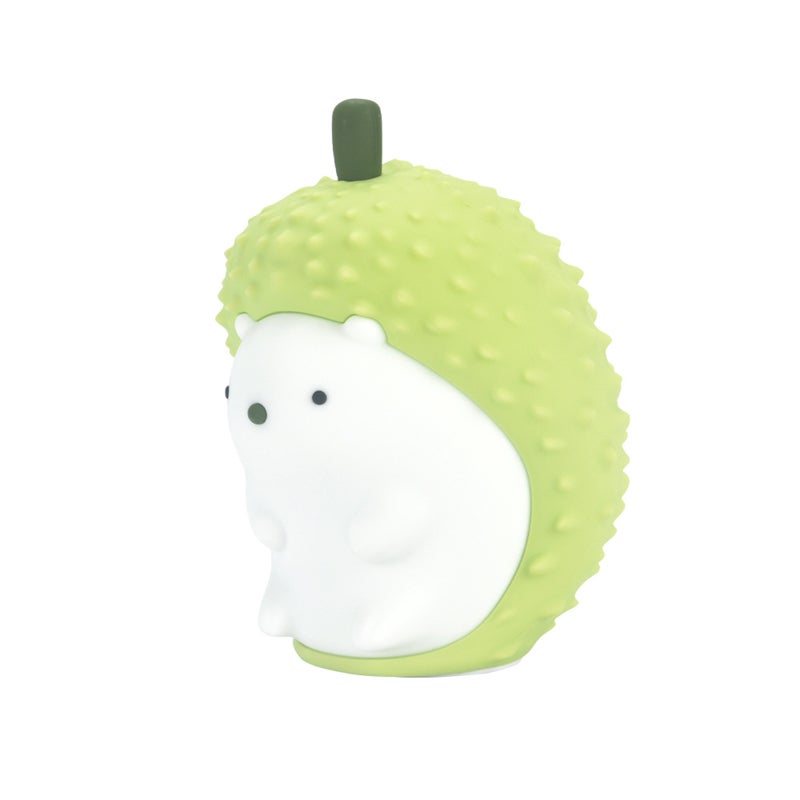Green Durian Touch Sensor Night Light - Soft Silicone Tap Control - Cute LED Kids Bedside Lamp for Children Bedrooms - Image 1
