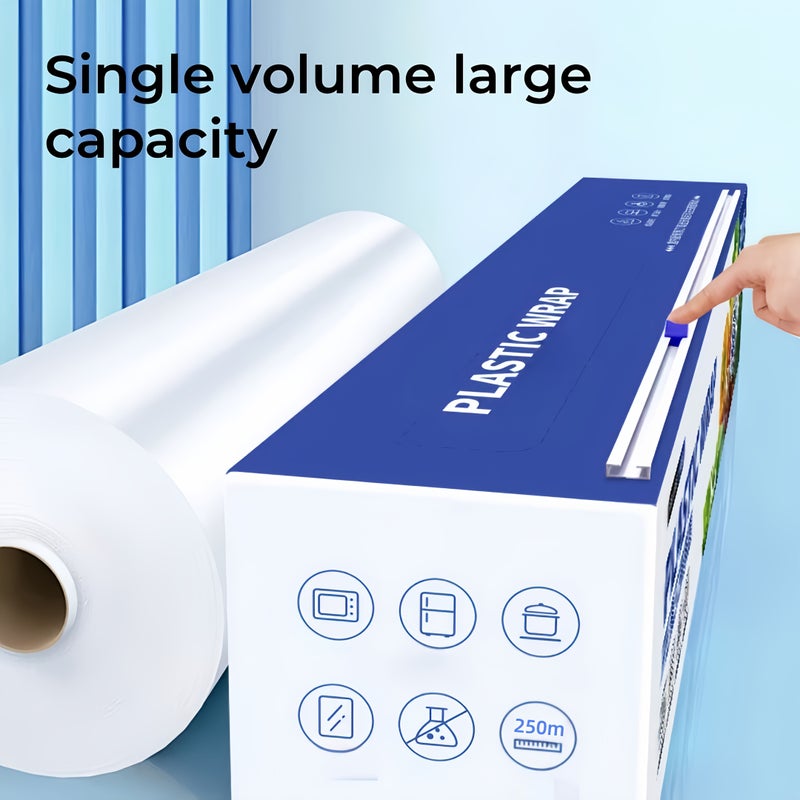 1 Roll Durable PE Knife Cling Film Ultra Long 250M x 30cm Anti Fog Slip Free - Image 3