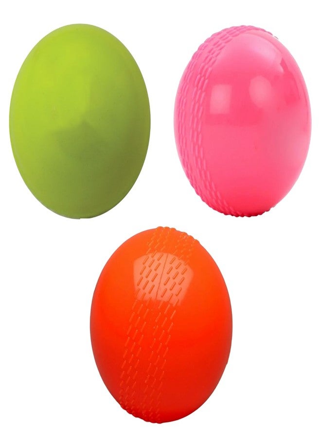 AASHRAY RIAKA Wind Ball Cricket Training Ball (Pack of 3, Multicolor) - Image 1