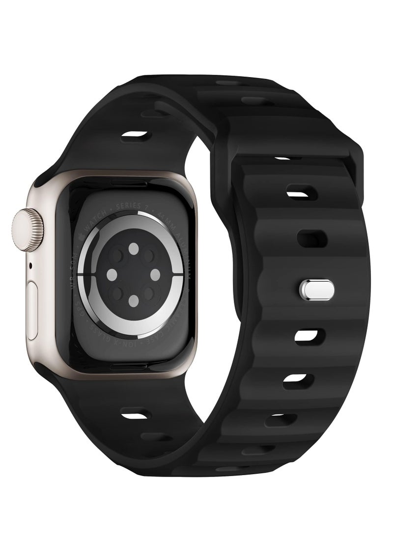 Generic - Sport Bands Compatible with Apple Watch Ultra 2/Ultra Band 49mm 45mm 44mm 42mm for Men, Soft Silicone Wristbands Waterproof Replacement Strap for iWatch Series 9 8 7 6 5 4 3 2 1 SE SE2 - Image 1