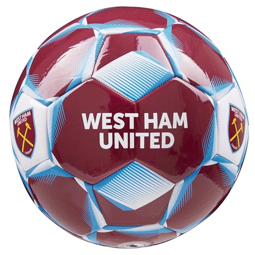 West Ham United FC Soccer Ball for Adults Teenagers Kids Training Soccer Size 3 4 or 5 West Ham Merchandise Burgundy Size 4 - Image 1