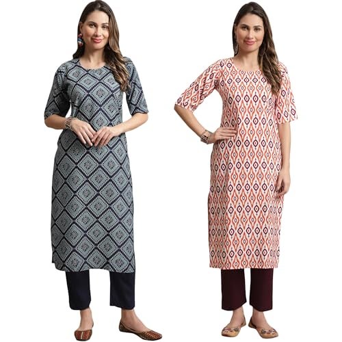 Tee Projekt Printed Crepe Kurti & Pant Set for Women Festival Wear for Women - Image 1