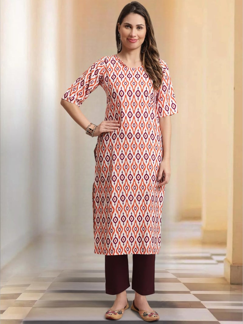 Tee Projekt Printed Crepe Kurti & Pant Set for Women Festival Wear for Women - Image 5