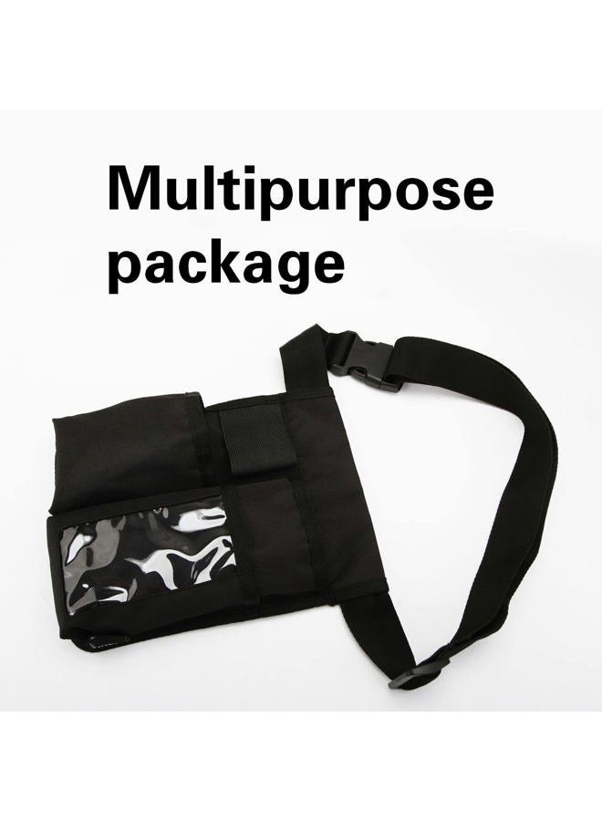 LANLAOER Massage Bottle Oil Lotion Waist Holder Adjustable Massage Oil Belt Holster Massage Holster for Cream Belt Massage Oil Pouch Multi Pockets(Bag Only)(Two Bottles,Black)  - Image 2