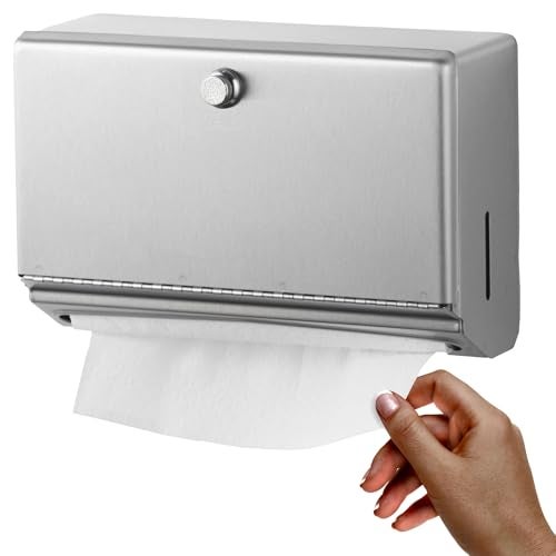 Bobrick Wall-Mounted Paper Towel Dispenser – Stainless Steel, Holds 200 C-Fold or 275 Multifold Towels, Easy Manual Access, ADA Compliant, Ideal for Commercial Bathrooms & High-Traffic Areas (Model B-2621) - Image 1