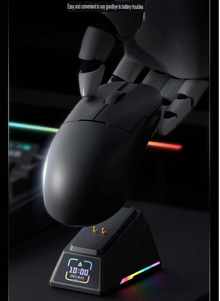 AJ159 Gaming Mouse, Lightweight And Portable Bluetooth Wireless Mouse, Fast Charging Ergonomic Design Computer Mouse For Gaming Home Office Work, (1pc, Blue, Three Modes AJ159) - Image 2