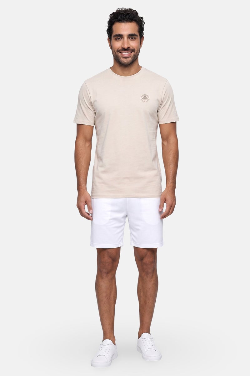 Ellesse Men Sportswear Fit Short Sleeve Outdoor T-Shirt, Beige - Image 2