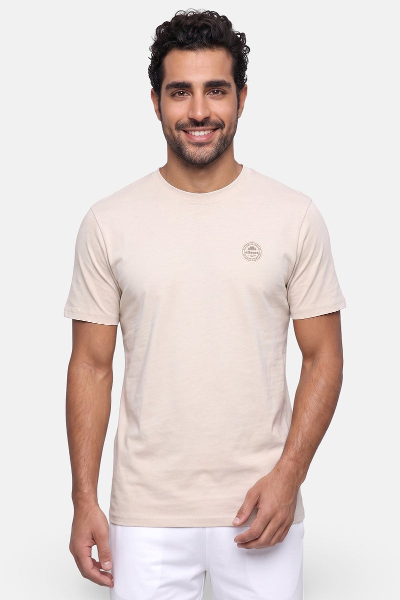Ellesse Men Sportswear Fit Short Sleeve Outdoor T-Shirt, Beige - Image 1