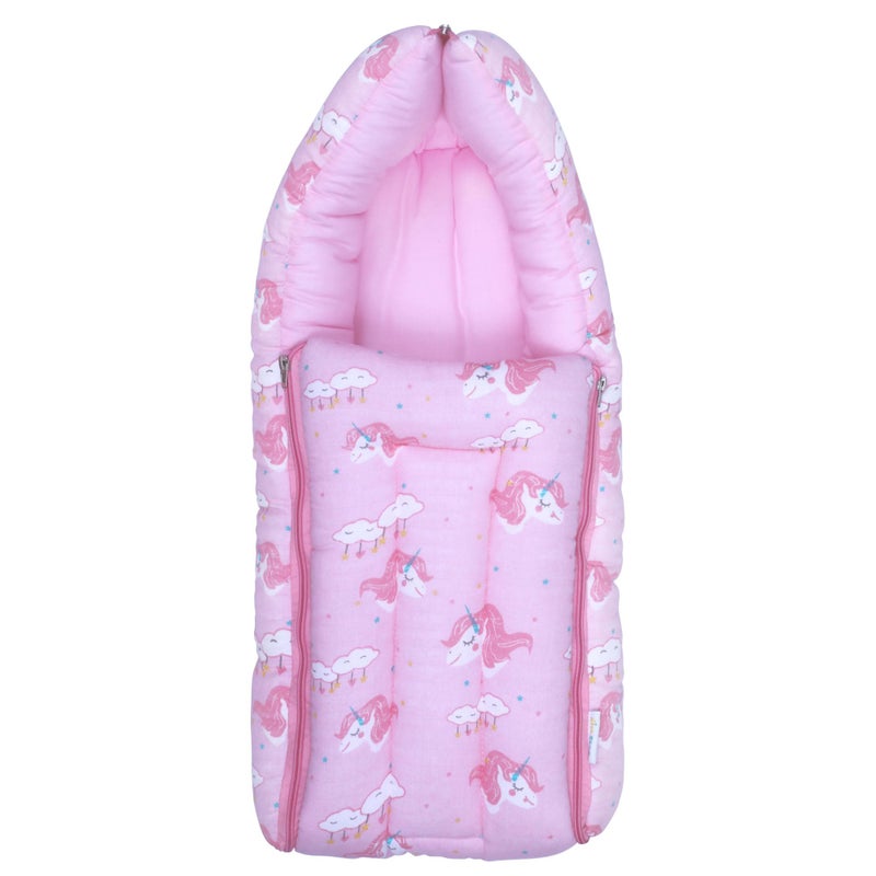 1ST STEP Muslin Cotton 3 in 1 Baby Bed, Sleeping Bag & Carry Nest, Cotton Baby Bedding for New Born & Infant, Portable Bassinet, for Baby Carrying & Sleeping, Unisex Baby Sleeping Bed (PK) - Image 1