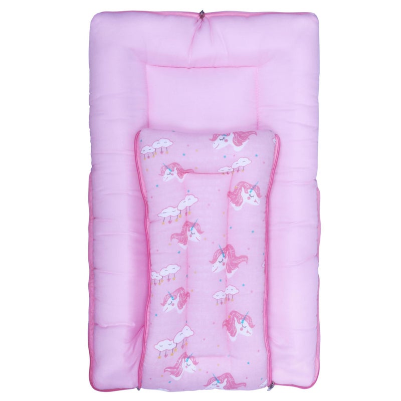 1ST STEP Muslin Cotton 3 in 1 Baby Bed, Sleeping Bag & Carry Nest, Cotton Baby Bedding for New Born & Infant, Portable Bassinet, for Baby Carrying & Sleeping, Unisex Baby Sleeping Bed (PK) - Image 5