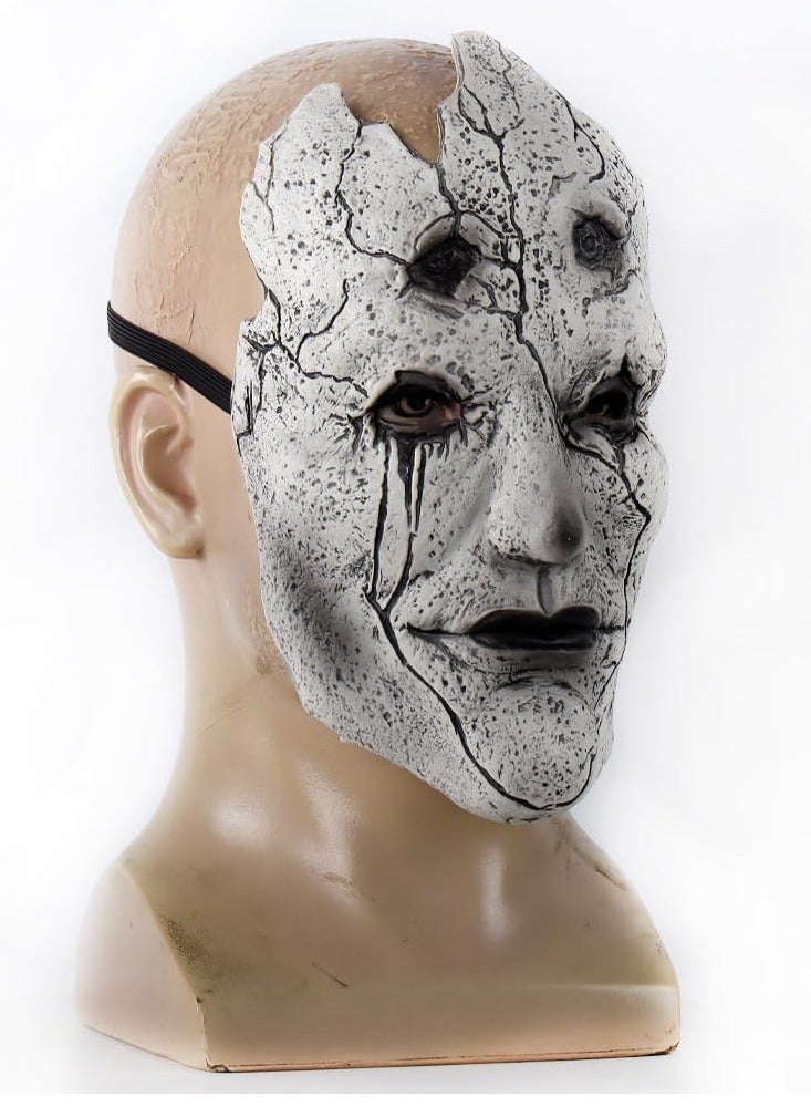 SOLARAE قناع تنكر للرجال، قناع هالوين، قناع أسطورة سوداء وكونغ- مي داورين قناع نصف وجه من اللاتكس لهالوين تنكر قناع - Image 2