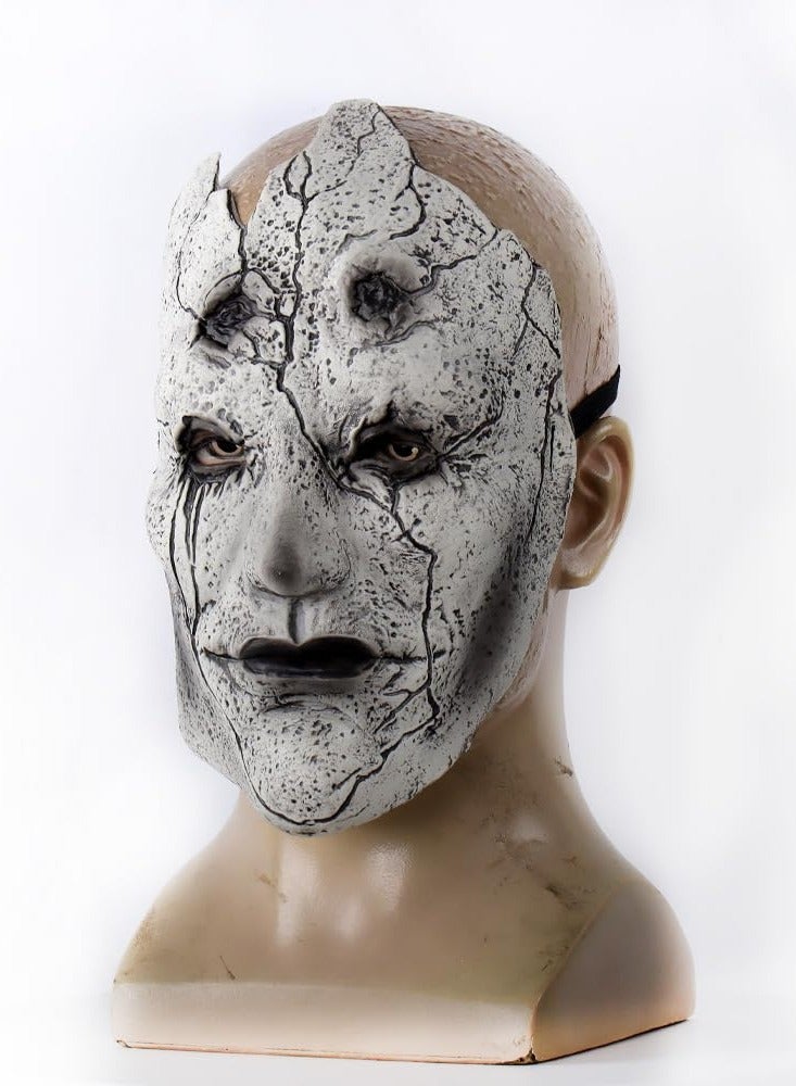 SOLARAE قناع تنكر للرجال، قناع هالوين، قناع أسطورة سوداء وكونغ- مي داورين قناع نصف وجه من اللاتكس لهالوين تنكر قناع - Image 3