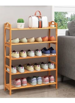 watheer 5-Tier Shoe Rack Organizer Natural Bamboo  - Image 2