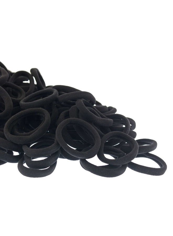 PIDOUDOU 100 Pack Seamless Hair Ties for Women Girls Ponytail Holders for Thick Hair (Black) - Image 2