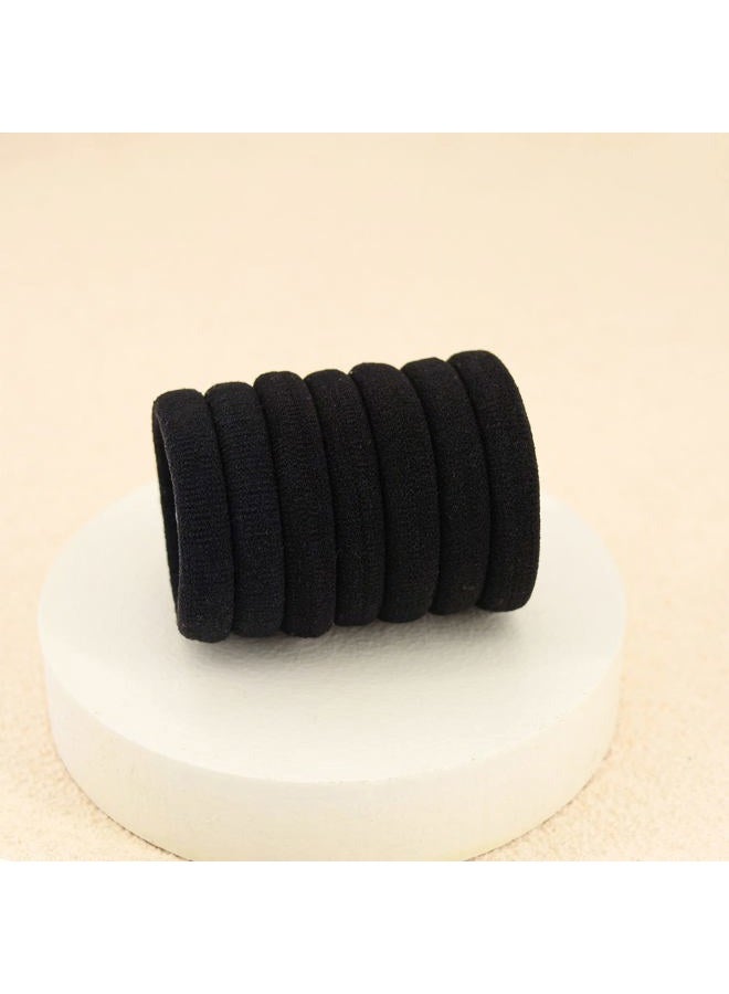 PIDOUDOU 100 Pack Seamless Hair Ties for Women Girls Ponytail Holders for Thick Hair (Black) - Image 5