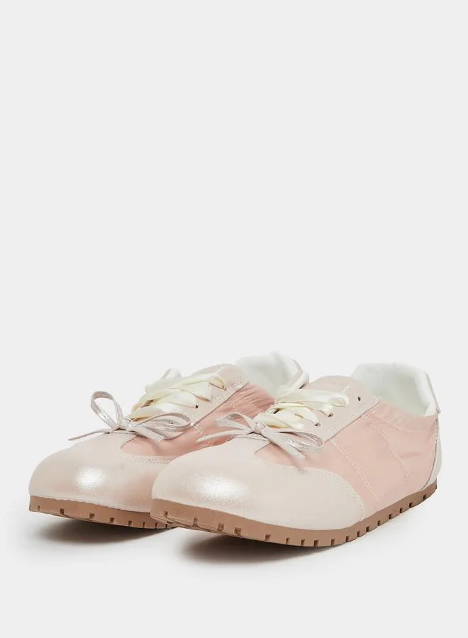 Styli Styli Bow Detail Lace Up Sneakers
