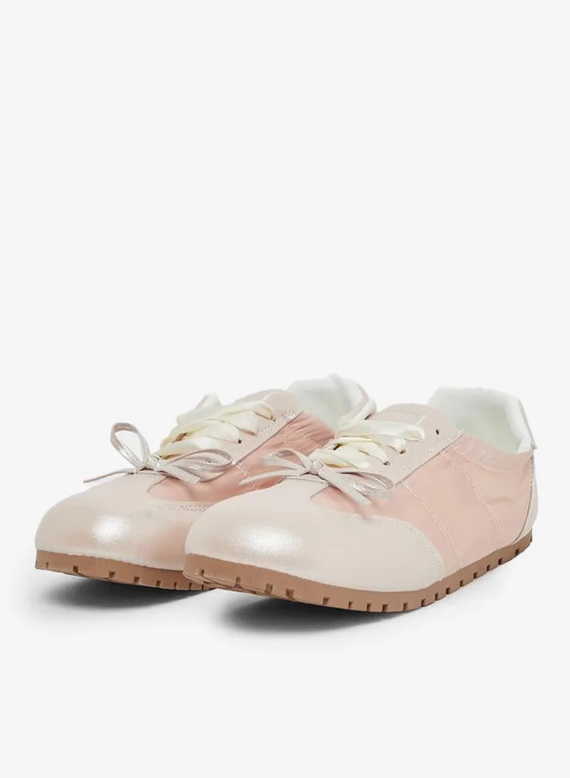 Styli Active Bow Detail Lace Up Sneakers