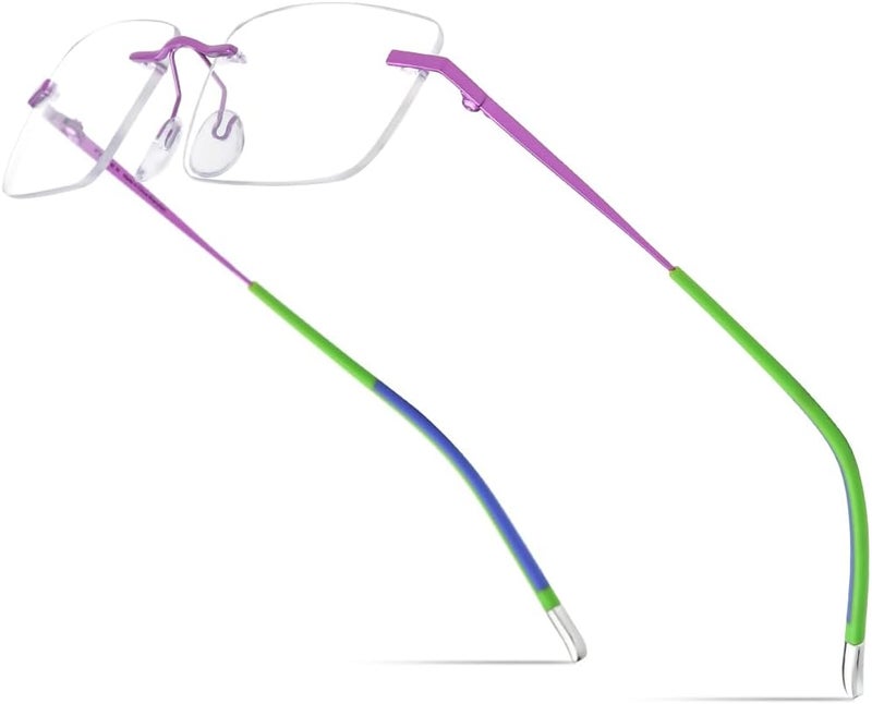 FONEX Titanium Glasses Frame,Rimless Frameless Optical Eyewear Eyeglasses for Men and Women F85634 - Image 1