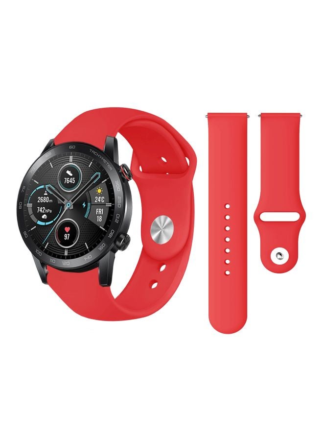 Perfii Replacement Band For Honor MagicWatch 2 46mm Red - Image 2