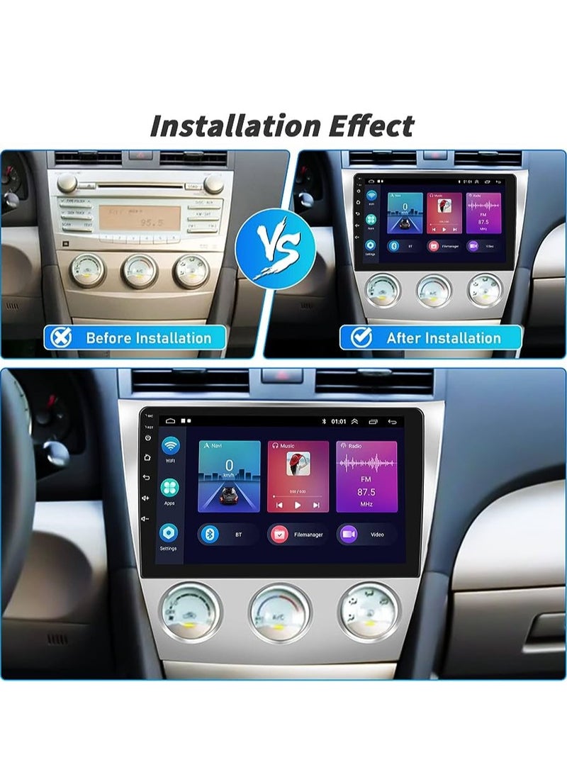 RAYMOS - Toyota Camry Car Stereo 2006-2011 Android Screen Support Apple Carplay Android Auto Wireless Fast Interface AHD Camera Included SIM Card Support Bluetooth 4GB RAM 10 Inch Touchscreen - Image 1