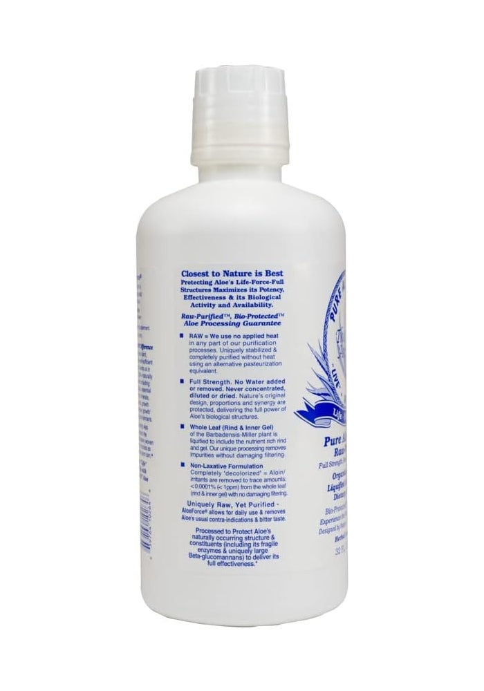 Herbal Answers Pure Aloe Force Liquified Aloe Vera Leaf Dietary Supplement, 32 fl oz (946 ml) - Image 3