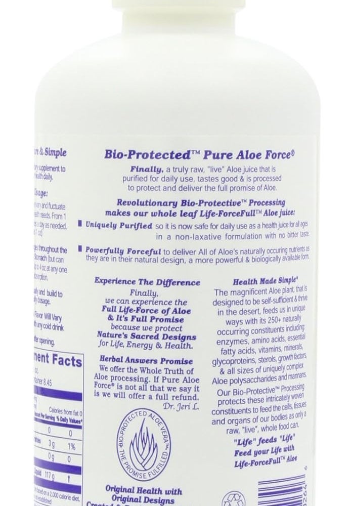 Herbal Answers Pure Aloe Force Liquified Aloe Vera Leaf Dietary Supplement, 32 fl oz (946 ml) - Image 4