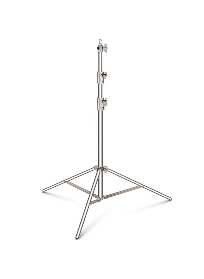 NEEWER 102"/2.6m Stainless Steel Light Stand, Spring Cushioned Heavy Duty Photography Tripod Stand with 1/4” to 3/8” Universal Screw Adapter for Strobe, LED Video Light, Ring Light, Monolight, Softbox