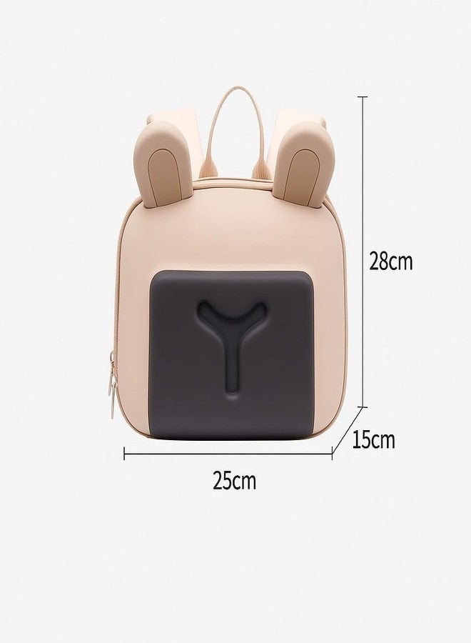 AHBHT Cute 3D Silicone Kids Backpack, Waterproof Lightweight School Bag for Toddlers and Preschool, Soft Cartoon Travel Backpack, Beige (3D Silicone Bagpack) - Image 3