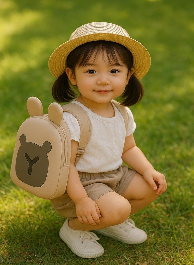 AHBHT Cute 3D Silicone Kids Backpack, Waterproof Lightweight School Bag for Toddlers and Preschool, Soft Cartoon Travel Backpack, Beige (3D Silicone Bagpack) - Image 4