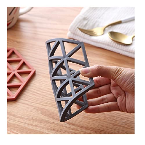 Turbid Silicone Trivet Mats, Non-Slip & Heat Resistant Coasters for Dining Table for Hot Pots, Heat Resistant Pads, Suitable for Pots, Bowls, Dishes, Drinks, Set of 4 (Grey, Hexagon) - Image 4