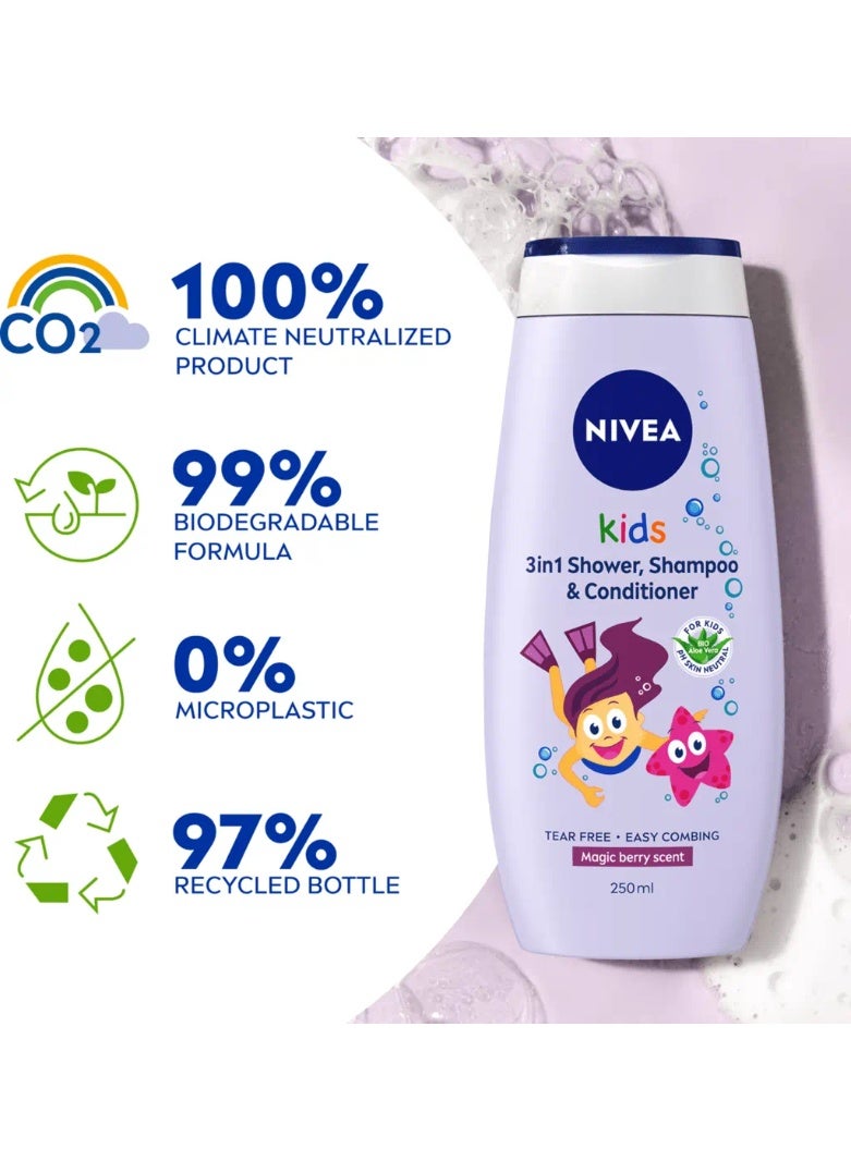 Nivea 3 In 1 Shower Gel Shampoo And Conditioner For Kids 500 ML - Image 5