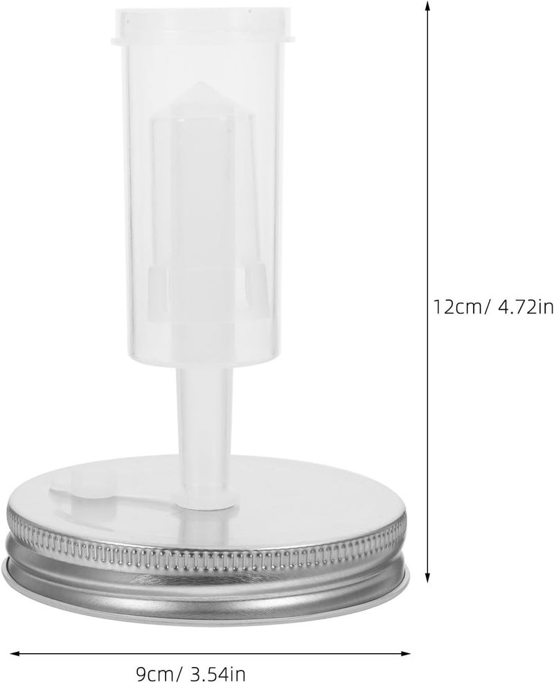 Wide Mouth Fermenting Lid Mason Jar Accessory 86mm Aluminum Cover One-way Airlock Suitable for Pickling and Canning Jars - Image 2
