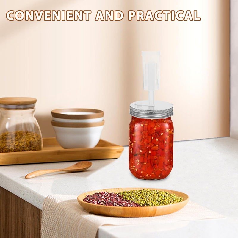 Wide Mouth Fermenting Lid Mason Jar Accessory 86mm Aluminum Cover One-way Airlock Suitable for Pickling and Canning Jars - Image 3
