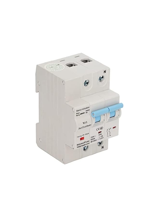 promass Wifi Circuit Breaker, DIN Rail Installation AC230V 2P Smart Circuit Breaker Timing Delay Function for Enterprises (32A) - Image 1