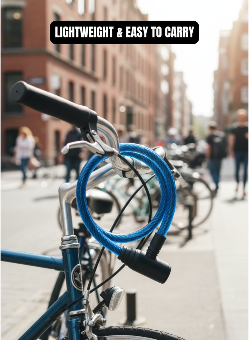 Smart Steel Wire Bike Lock with Key – Anti Theft Cycle Lock, Cable Lock for Bicycle, Scooter Lock, E-Scooter Wire Lock - Image 4