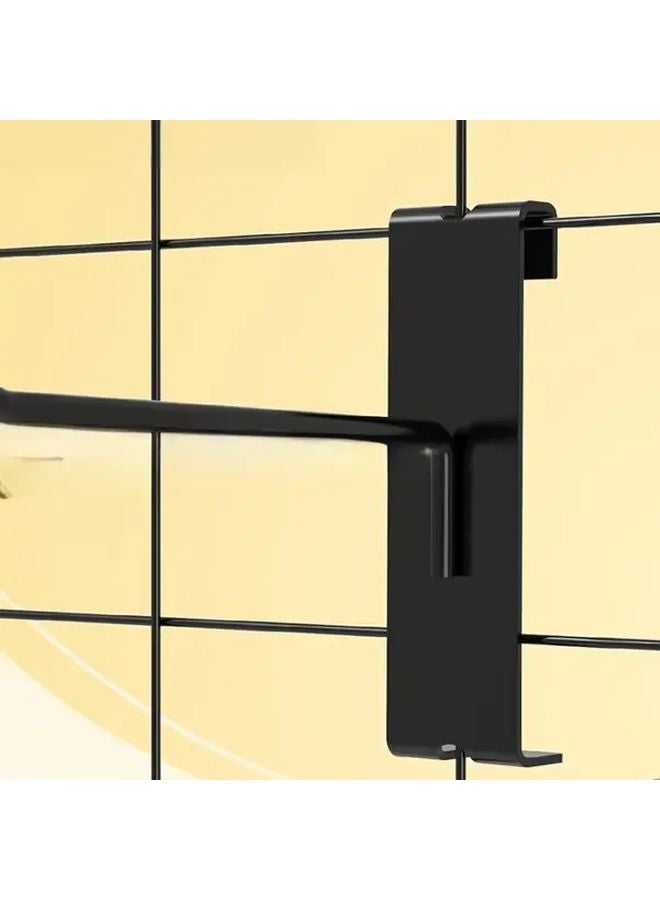 4 قطع خطافات ثقيلة من الحديد الزهر لشبكة الحائط، تخزين المعدات الرياضية المثبتة على الباب - Image 3