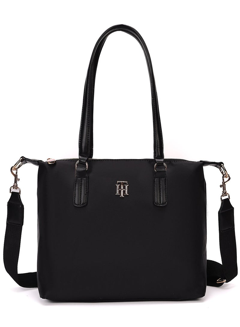 تومي هيلفيغر سبورت تومي هيلفيجر حقيبة الكتف السوداء ، حقيبة الكتف ، حقيبة حمل - Image 1