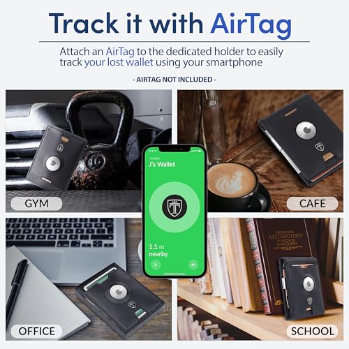 TRAVANDO AirTag* Wallet Mens Wallet with Money Clip Air Tag Wallet Card Holder RFID Blocking Bifold Gifts for Men - Image 2