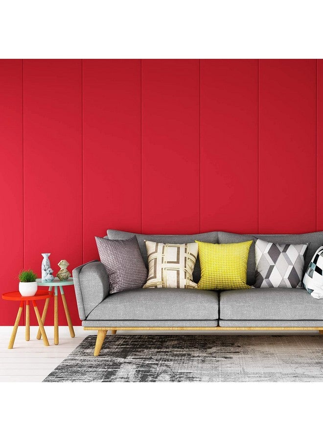SUNBIRD Red Textured Vinyl Peel And Stick Wallpaper Adhesive Paper Wallpaper Shelf Liner Home Decorative Paper (18X78 Inches) - Image 2