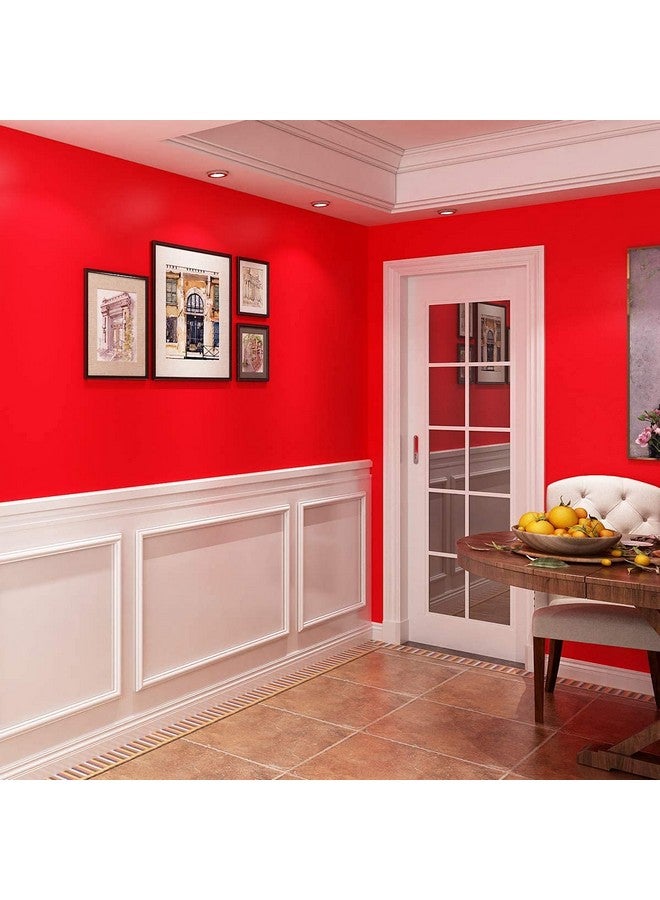 SUNBIRD Red Textured Vinyl Peel And Stick Wallpaper Adhesive Paper Wallpaper Shelf Liner Home Decorative Paper (18X78 Inches) - Image 4