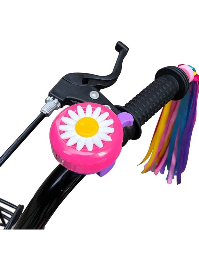 SYOSI 1 Pack Kids Bike Bell + 2 Packs Bike Streamers Children Bike Accessories Bicycle Handlebar Tassels and bell for Boys Girls Kids Children, Toddler Bike Bells - Image 2