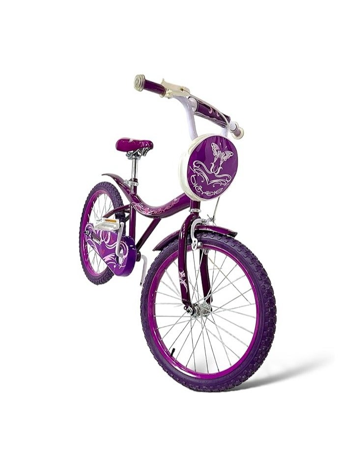 AL BADER Freestyle Kids Bike 20 Inch Bicycle for Girls Ages 8-16 Years, Red Color, With Kickstand, Colored Air Tires, With Small Bag, Hand & Foot Brakes, High Reliability Cycling Kickstand. - Image 2