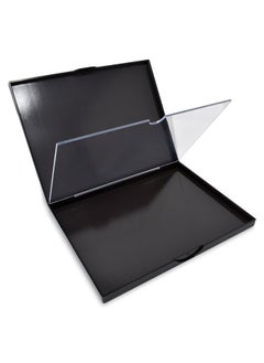 The Adept Palette in Singularity Black - Double Sided Magnetic Empty Palette with Divider, Holds Over 100 Single Round Standard Sized Eyeshadow Pans, Hardshell Case