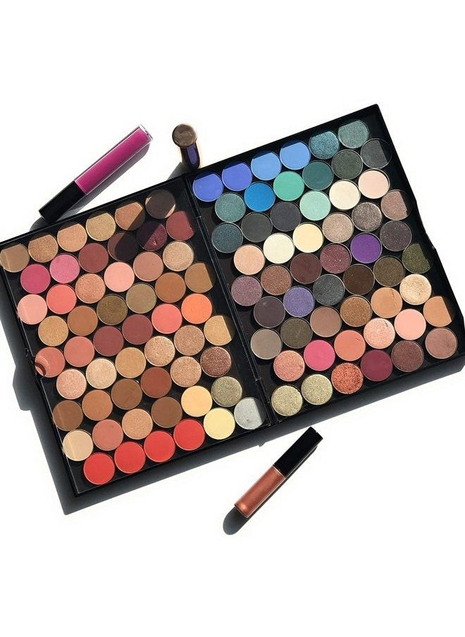 Adept Cosmetics - The Adept Palette in Singularity Black - Double Sided Magnetic Empty Palette with Divider, Holds Over 100 Single Round Standard Sized Eyeshadow Pans, Hardshell Case - Image 1