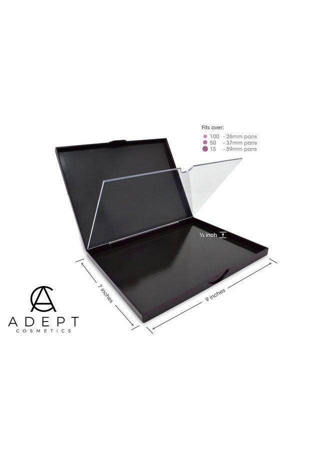 Adept Cosmetics - The Adept Palette in Singularity Black - Double Sided Magnetic Empty Palette with Divider, Holds Over 100 Single Round Standard Sized Eyeshadow Pans, Hardshell Case - Image 1