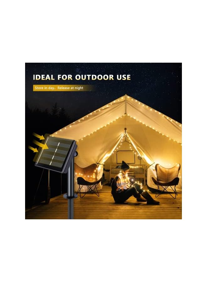 The Bros Solar String Lights, Each 2-Pack 22m 200 LED Fairy Lights, Super Bright Waterproof Solar Fairy Lights, 8 Modes Solar Outdoor String Lights for Garden Tree Patio Party (Warm White) - Image 5