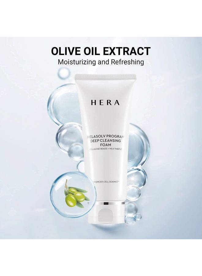 HERA Foaming Facial Cleanser – Professional Deep Cleansing Foam with Cellulose Beads and Milk Thistle – Antioxidant and Hydrating Foam Cleanser – For Bright and Soft Skin – 6.6 Ounce by Amorepacific - Image 5